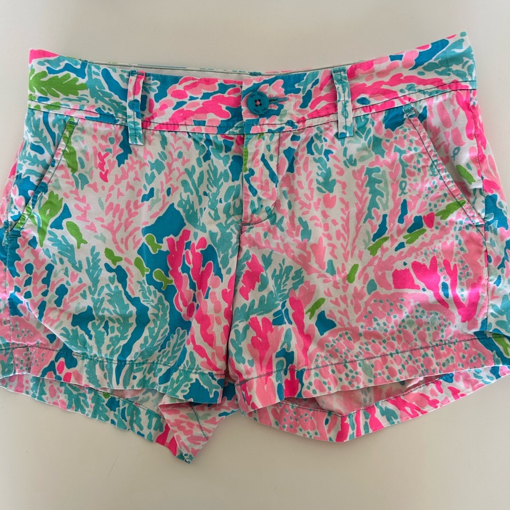 LILLY PULITZER CALLAHAN SHORTS LETS CHA CHA SIZE 4